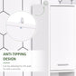 HOMCOM Tall Bathroom Vanities, Narrow Bathroom Cabinets with 2 Doors, Open Compartment and Adjustable Shelves, White