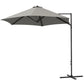 Outsunny 8.5FT Outdoor Cantilever Roma Parasol with 360Â° Rotation and Cross Base, Offset Patio Umbrella for Garden, Dark Grey