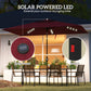 Outsunny 6' x 10' Patio Umbrella with 22 LED Solar Lights and Tilt, Rectangular Outdoor Table Umbrella with Crank, Beige