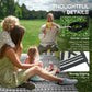 Outsunny Reversible Outdoor Rug Waterproof Plastic Straw RV Rug with Carry Bag, 9' x 12', Grey and Cream White Boho