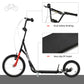 Aosom Youth Kick Scooter with Adjustable Handlebar and 16'' Inflatable Rubber Wheel for Kids and Teens 5+ Year Old, Blue