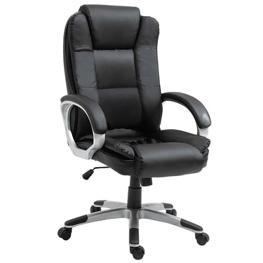 Vinsetto High Back Executive Office Chair Adjustable Desk Seat Swivel PU Leather Computer Chair with Padded Armrests
