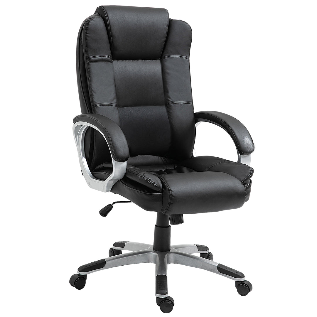 Vinsetto High Back Executive Office Chair Adjustable Desk Seat Swivel PU Leather Computer Chair with Padded Armrests