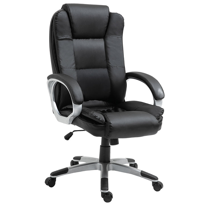 Vinsetto High Back Executive Office Chair Adjustable Desk Seat Swivel PU Leather Computer Chair with Padded Armrests