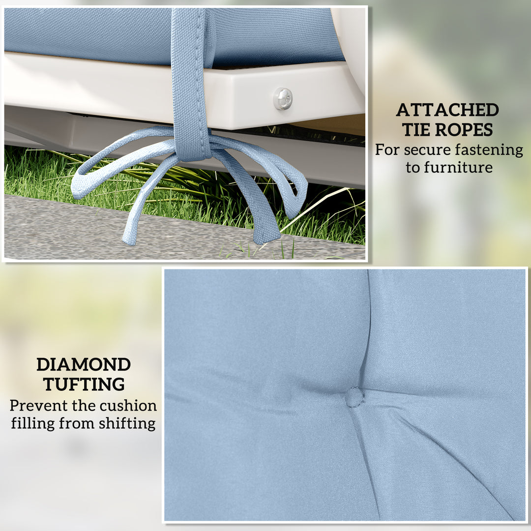 Outsunny Porch Swing Cushion Garden Bench Cushion with Backrest, Non-Slip 2-seater Soft Pad, Swing Chair Mat Replacement for Indoor and Outdoor, 39.4" x 38.6", Wine Red