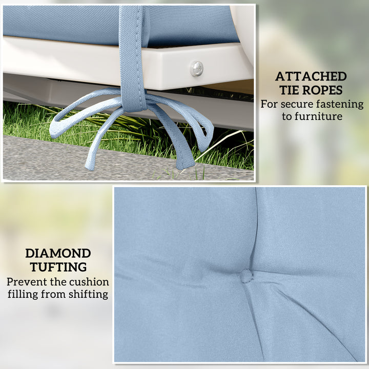 Outsunny Porch Swing Cushion Garden Bench Cushion with Backrest, Non-Slip 2-seater Soft Pad, Swing Chair Mat Replacement for Indoor and Outdoor, 39.4" x 38.6", Wine Red