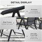 Outsunny 2PCs Outdoor Wicker Folding Chairs with Adjustable Backrest, Grey