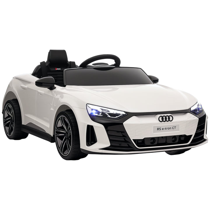 Aosom Ride-On Toy On Car with Remote Control, 12V 3.1 MPH Electric Ride for Kids w/ Suspension System, Horn Honking, White
