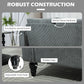 HOMCOM Vintage Loveseat, Upholstered Love Seat Furniture, Chenille-feel Fabric 2 Seater Sofa Couch with Rolled Arms, Gourd-Shaped Rubber Wood Legs for Living Room, Dark Grey