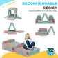 Qaba 12-Piece Climbing Toys for Toddlers with Ball Pit (Balls not Included), Indoor Climb and Crawl Activity Play Set, Grey