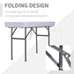 Outsunny 4ft Folding Picnic Table, Fish Fillet Cleaning Table, Camping Party Desk with Sink, White