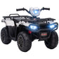 Aosom 12V Kids ATV Quad, 4 Wheeler Battery Powered Electric Vehicle with Music MP3, Headlights, High Low Speed, Treaded Tires, for Boys and Girls Ages 37-60 Months, Pink