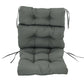 Outsunny Outdoor Patio Chair Seat/Back Chair Cushion Replacement, Tufted Pillow with Thick Filling and String Ties, Light Green