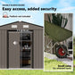 Outsunny 11' x 13'Garden Storage Shed w/ Foundation Kit Metal Tool Storage House w/ Double Doors Yellow