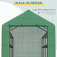 Outsunny 8' x 6' x 7' Portable Walk-In Greenhouse Hot House with 18 Shelves,  Water/UV Resistant Weather Cover, & Roll Up Door