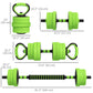 Soozier 88lbs 4-in-1 Adjustable Weight Dumbbell Set, Barbell, Kettlebell, Push Up Stand, Green