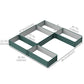 Outsunny Steel Raised Garden Bed, Set of 5 Large Box Planters for Outdoor Plants Vegetables Flowers Herbs, 8x8x1ft, Green