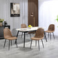 HOMCOM Retro Dining Table Chairs Set of 4, PU Leather Upholstered Kitchen Table Chairs for Living Room, Bedroom