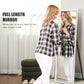 HOMCOM Floor Standing Mirror, Full Body Mirror, Free Standing, Leaning or Wall Mirror with Frame for Bedroom, Grey