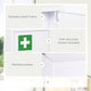 kleankin Lockable Medicine Cabinet, 3 Tier Steel Medical Wall Box with 2 Keys and Shelves for Bathroom, White