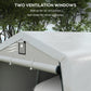 Outsunny 11' x 20' Portable Garage, Heavy Duty Carport Canopy with Ventilation Windows and Large Roll-up Door, Grey