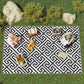 Outsunny Reversible Outdoor RV Rug, Patio Floor Mat, 6' x 9' Plastic Straw Rug for Backyard, Deck, Beach, Camping, Black & White