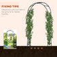 Outsunny 8ft Garden Arch with Two Planters Outdoor Steel Trellis Arbor for Climbing Plants, Weddings, Party, Brown, Black