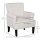 HOMCOM Armchair, Fabric Accent Chair, Modern Living Room Chair with Wood Legs and Rolled Arms for Bedroom, Grey