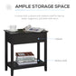 HOMCOM End Side Table in Flip Top Design with Cabinet and Bottom Shelf, Storage Furniture Decoration for Bedroom Living Room Office, Dark Coffee