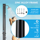 Outsunny 5.3 Gallons Solar Shower with Rotating Rainfall, Temperature Adjustment, 2 Section Outdoor Shower for Backyard, Black