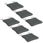 Outsunny 6-Piece Seat Cushion Replacement, Outdoor Patio Chair Cushions Set with Ties, Button Tufted, Dark Green