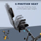 Soozier 3 in 1 Folding Exercise Bike, Foldable Stationary Bike with 8-Level Magnetic Resistance, Adjustable Seat, Black