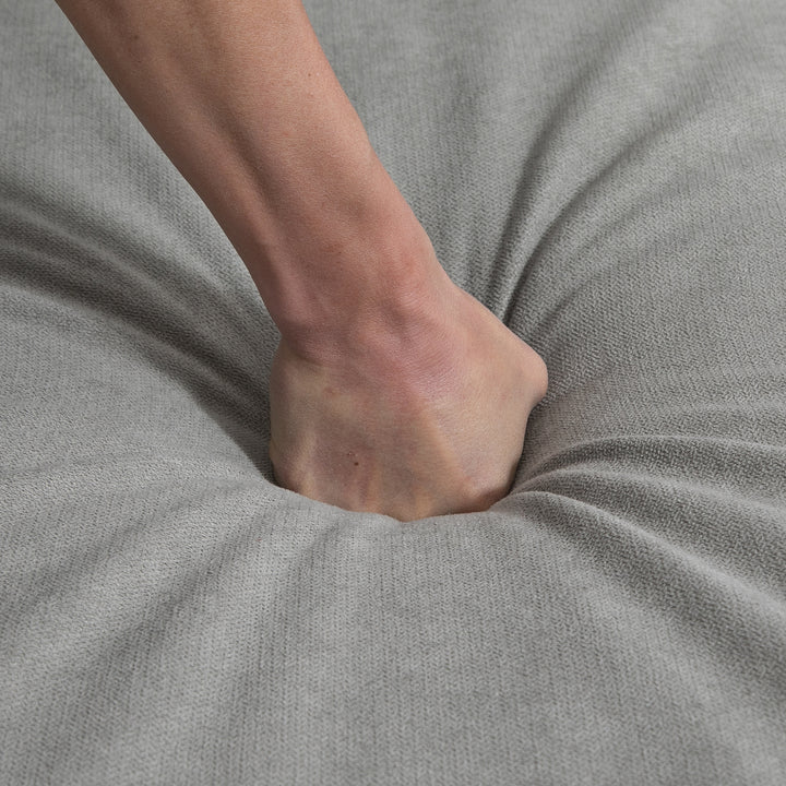 HOMCOM L-Shape Sofa, Modern Sectional Couch with Ottoman, Corner Sofa for Living Room, Light Grey