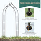 Outsunny 8FT Metal Garden Arch, Decorative Arbor Trellis for Climbing Plants, Wedding, Party, Event, Holiday, Black