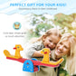 Qaba Kids Seesaw Safe Teeter Totter 2 Seats with Easy-Grip Handles Indoor Outdoor Living Room Playroom Backyard Equipment, for 12-48 Months, Multicolor