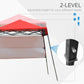 Outsunny 7' x 7' Garden Foldable Pop Up Gazebo Tent with Backpack & Adjustable Legs Outdoor Party Canopy, Blue & Black