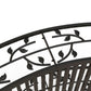 Outsunny 3.3FT Classic Garden Bridge with Safety Railings Arc Footbridge Decorative Pond Bridge for Backyard Creek Stream, Black
