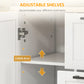 HOMCOM Rolling Kitchen Cart on Wheels with Drop Leaf, Kitchen Island with 3 Drawers, Solid Wood Top and Towel Rack, White