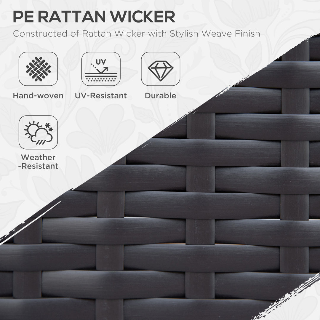 Outsunny 7-Piece Patio Furniture Sets Outdoor Wicker Conversation Sets All Weather PE Rattan Sectional Sofa, Grey