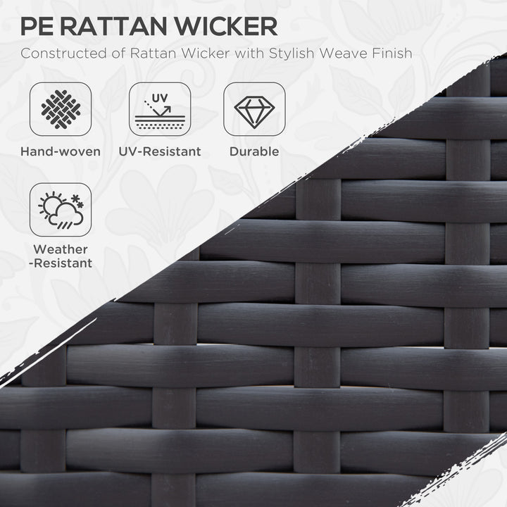 Outsunny 7-Piece Patio Furniture Sets Outdoor Wicker Conversation Sets All Weather PE Rattan Sectional Sofa, Grey