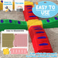 Outsunny 8pcs Balance Beam for Kids, 4 Sensory Pads and 4 Beams with Non-slip Surface & Bottom, Stackable Stepping Stones Kids for Boys Girls 3-6 Years, Multicoloured