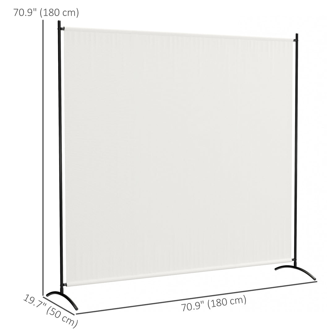 Outsunny Single Panel Room Divider, UV30+ Privacy Screen, Indoor Outdoor Privacy Panel with Stable Base, Black