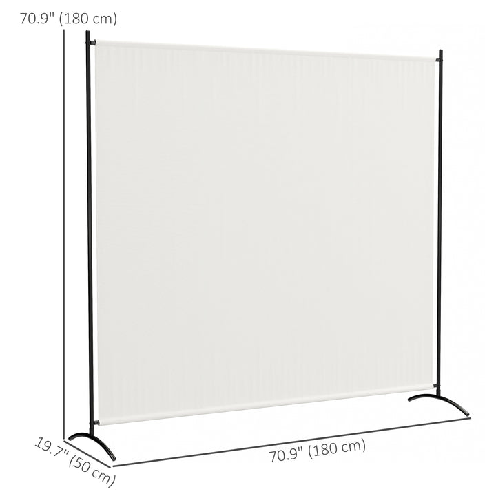 Outsunny Single Panel Room Divider, UV30+ Privacy Screen, Indoor Outdoor Privacy Panel with Stable Base, Black