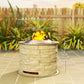 Outsunny Smokeless Fire Pit, Portable Camping Bonfire Stove with Mat for Backyard Patio Picnic, Magnesium Oxide, Yellow
