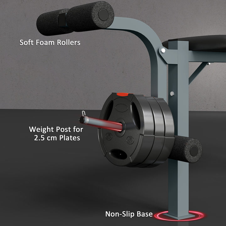 Soozier Incline Decline Weight Bench with Leg Extension and Barbell Rack, Adjustable Bench Press Weight Lifting Bench