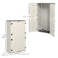 Outsunny 368 Gallon Outdoor Storage Cabinet with Openable Top and Lockable Doors for Lawnmower, Trash Can, Patio Accessories