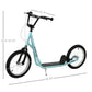 Aosom Kids Kick Scooter for 5+ Year Old, Kids Ride on Toy w/ 16'' Inflatable Wheel Dual Brakes, Black