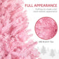 HOMCOM 5' Artificial Pink Christmas Tree with Auto Open, Steel Base, Wide Shape for Indoor Xmas Decoration