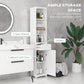 HOMCOM Tall Wooden Bathroom Cabinet Storage Organizer Kitchen Bedroom Decorative