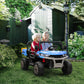 Aosom 12V Ride on Car with Electric Bucket, Two-Seater, Shovel, Remote Control, Spring Suspension, Horn, Music, Red